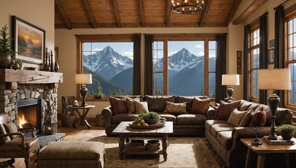 Apporter de la chaleur dans une chambre avec une déco montagne